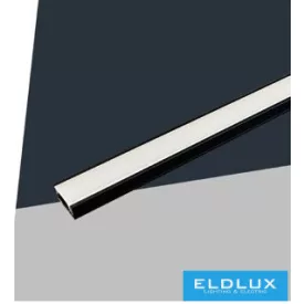   UNIVERSO mennyezetre aluprofil matt fehér fedlappal+végzáró 2m 17.35x6.9mm fekete