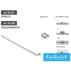 UNIVERSO mennyezetre aluprofil matt fehér fedlappal+végzáró 2m 17.35*6.9mm