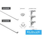 UNIVERSO sarokhoz aluprofil matt fehér fedlappal+végzáró 2m 45° 15.7*15.7mm