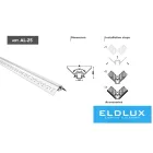 UNIVERSO Külső sarok aluprofil matt fedlappal 2m 50*22.34mm