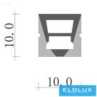 UNIVERSO szilikon profil matt fehér 1m 10*10mm