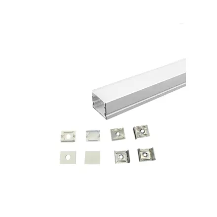 UNIVERSO LED fehér aluprofil, fehér fedlappal 20x16.5x2000mm 