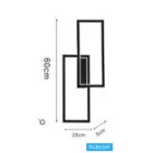 UNIVERSO Fali lámpa 32W 2560lm CCT 250x600x50mm IP20 fekete