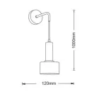 UNIVERSO Fali lámpa 1xE27 max.60w D120x1000mm IP20 arany/fekete 5év