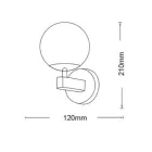 UNIVERSO Fali lámpa 1xG9 max.10w D120x210mm IP20 Óarany 5év