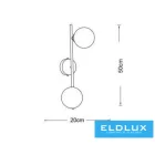 UNIVERSO Fali lámpa 2xG9 max.10w 200x500mm IP20 Óarany 5év