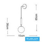 UNIVERSO Fali lámpa 1xG9 max.10w D150x850mm IP20 Óarany 5év