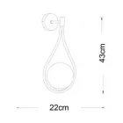 UNIVERSO Fali lámpa 1xG9 max.10w 220x430mm IP20 Óarany 5év
