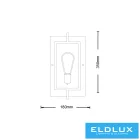 UNIVERSO Fali lámpa e27 1xmax.60w IP20 réz/fekete 350x180mm 5év