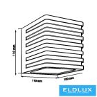 UNIVERSO Kültéri fali lámpa 10w 1000lm 4000k IP54 fekete 110x100x110mm 3év
