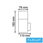 UNIVERSO Kültéri fali lámpa 1xE27 max.13w IP44 fehér 110x78x160mm 5év