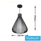UNIVERSO Függeszték 1 x E27 Max.60W ∅330x1000mm IP20 fekete