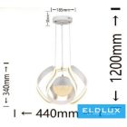 UNIVERSO Függeszték 78w 6240lm 3000K D440x1200mm fehér