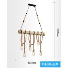 UNIVERSO Kender kötél csillár 6xE27 max. 240V ∅800×600mm fekete