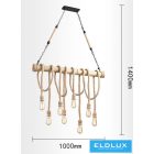 UNIVERSO Kender kötél csillár 8xE27 max. 240V ∅1000×1400mm fekete