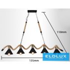 UNIVERSO Kender kötél csillár 5xE27 IP20 1350x1100mm fekete