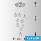 UNIVERSO Csillár 7w + G9x3.5w 4000lm 6500k 300×800mm IP20 króm