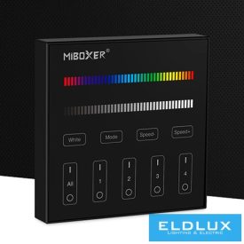   MIBOXER RF 2.4G RGBW LED Szalaghoz Fali Távirányító 4 Zónás fekete
