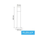 UNIVERSO Kültéri kerti lámpa 1xE27 max.60w IP44 fehér 78x78x440mm 5év