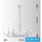 UNIVERSO Csillár 6 karos 6xE14 Max.40W D76x100cm fehér