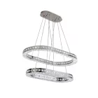 UNIVERSO Kristály üveg csillár 46w 3680lm CCT.Kap IP20 Króm 710x430x1200mm