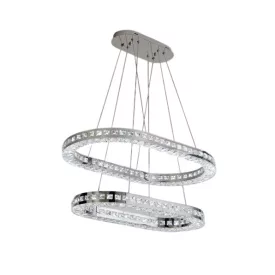   UNIVERSO Kristály üveg csillár 46w 3680lm CCT.Kap IP20 Króm 710x430x1200mm