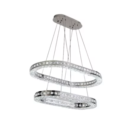 UNIVERSO Kristály üveg csillár 46w 3680lm CCT.Kap IP20 Króm 710x430x1200mm