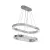UNIVERSO Kristály üveg csillár 46w 3680lm CCT.Kap IP20 Króm 710x430x1200mm