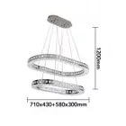 UNIVERSO Kristály üveg csillár 46w 3680lm CCT.Kap IP20 Króm 710x430x1200mm