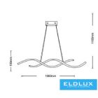 UNIVERSO Függeszték 28w 2240lm CCT.kap IP20 1060x150mm Fehér