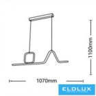 UNIVERSO Függeszték 46w 3680lm 4000k IP20 1070x1100mm Fekete