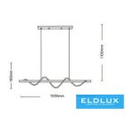 UNIVERSO Függeszték 36w 2280lm  CCT IP20 fehér 1000x1100mm