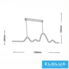 UNIVERSO Függeszték LED 25w 2000lm 3000k IP20 1200×200×1000mm fehér