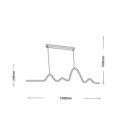 UNIVERSO Függeszték LED 25w 2000lm 6500k IP20 1200×200×1000mm fekete