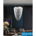 UNIVERSO Kristály üveg csillár 35w 2800lm 6500k 220° IP20 Króm D400x1200mm