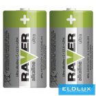 RAVER alkáli elem LR14 (C) 2db/bliszter
