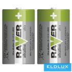 RAVER alkáli elem LR20 (D) 2db/bliszter