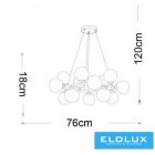 UNIVERSO Függeszték 15xG9 max.10w D760x180x1200mm IP20 Óarany