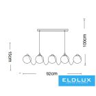 UNIVERSO Függeszték 5xG9 max.10w 920x150x1000mm IP20 Óarany