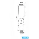 UNIVERSO Utcai lámpához adapter tartó D63-D45mm D81x240mm