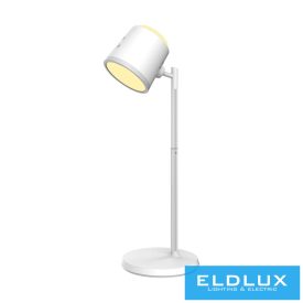   UNIVERSO Tölthető asztali-fali lámpa 5V-1500mAh 6w 310lm CCT 86x82.5mm Fehér
