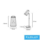 UNIVERSO Tölthető asztali-fali lámpa 5V-1500mAh 6w 310lm CCT 76x126mm Fehér