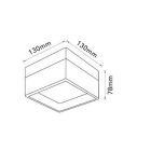 UNIVERSO Kültéri Mennyezeti lámpa 9W CCT.kap 960lm IP65 fehér 130x130x78mm