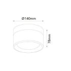 UNIVERSO Kültéri Mennyezeti lámpa 9W CCT.kap 960lm IP65 fehér ∅140x78mm