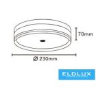 UNIVERSO Mennyezeti lámpa 18w 1705lm CCT.kap IP20 fehér D230x70mm