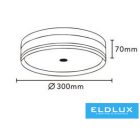 UNIVERSO Mennyezeti lámpa 24w 2500lm CCT.kap IP20 fehér D300x70mm