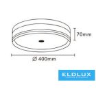 UNIVERSO Mennyezeti lámpa 32w 3170lm CCT.kap IP20 fehér D400x70mm