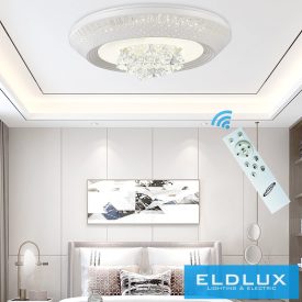   UNIVERSO Kristály üveg mennyezeti lámpa 83/166w 6640/13280lm CCT IP22 ∅800mm fehér