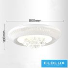 UNIVERSO Kristály üveg mennyezeti lámpa 83/166w 6640/13280lm CCT IP22 ∅800mm fehér