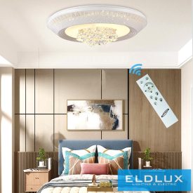   UNIVERSO Kristály üveg mennyezeti lámpa 38/76w 3040/6080lm CCT IP22 ∅610mm fehér